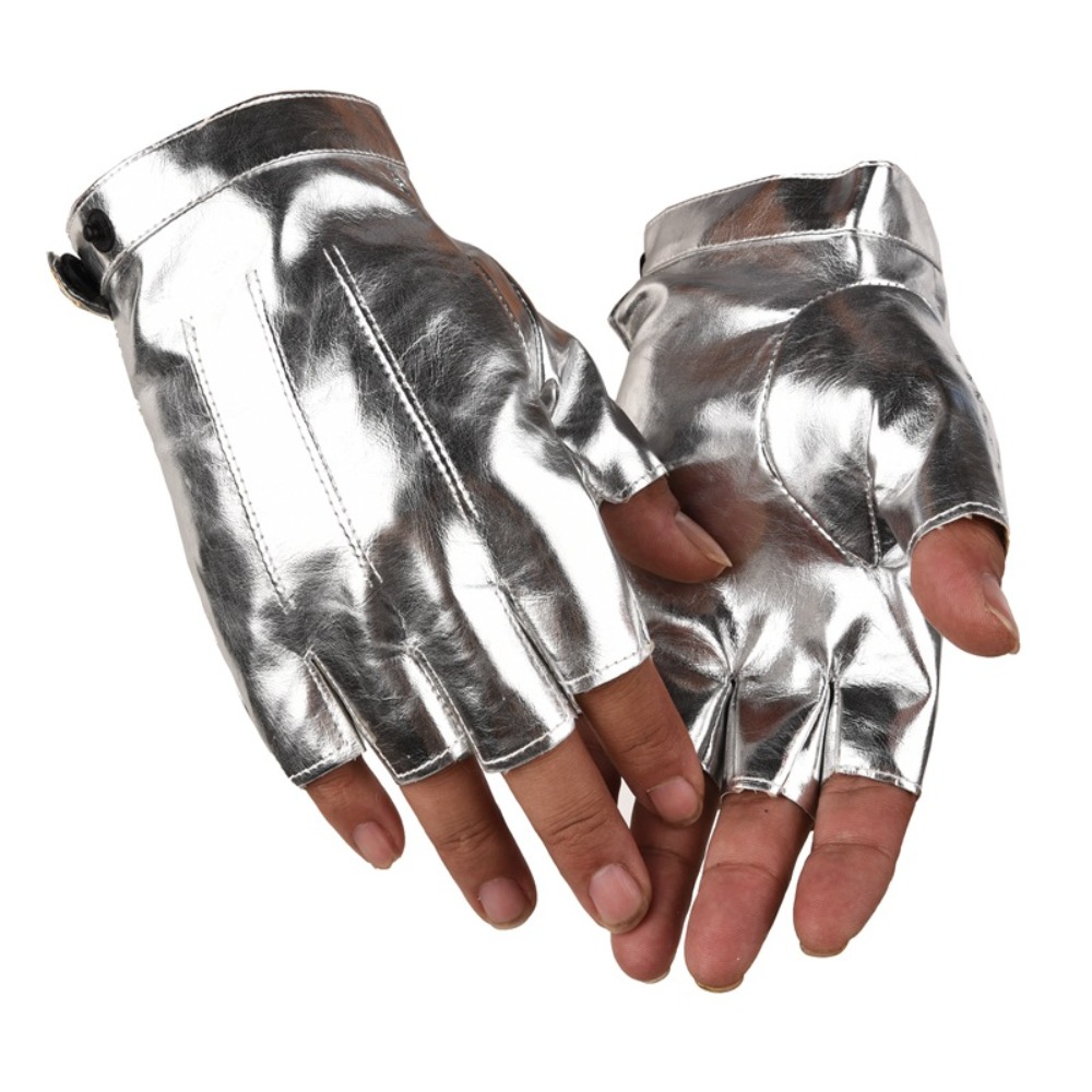 Leather Driving Glove - Fashion Punk PU Driving Gloves Button