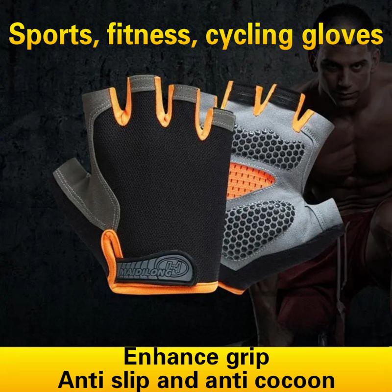 Hot Half Finger Cycling Gloves - Fingerless Glove Knit 评论和价格