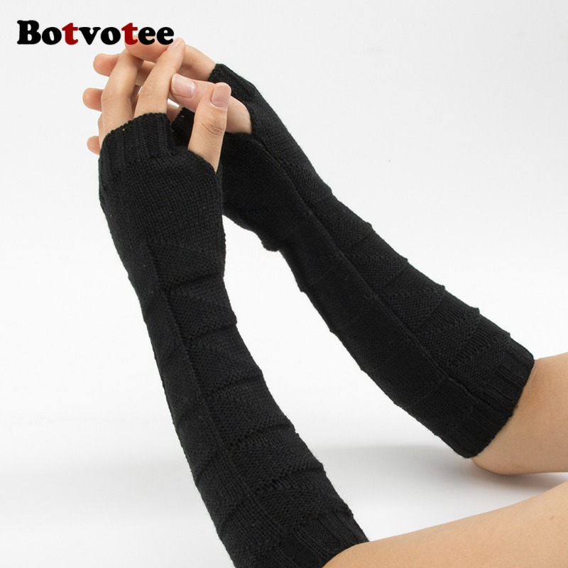Botvotee Y2k Chunky Knit Arm W - Fingerless Glove Knit 评论和价格